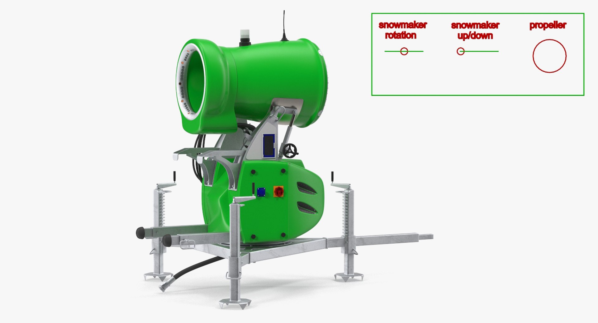 3D Model Snow Gun Generic Rigged TurboSquid 1415532