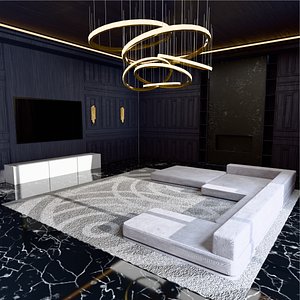 Luxury Modern Livingroom Interior Design 3D