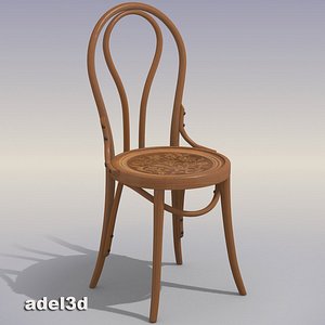 wood chair 3d 3ds