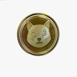 Shiba inu coin 3D model