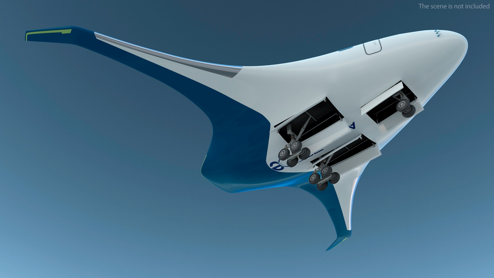 3D Airbus ZEROe Blended-Wing Body Rigged - TurboSquid 2040299