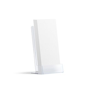 3D model Acrylic Euro Flyer Holder - brochure in glass plastic transparent tray