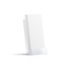 Acrylic Euro Flyer Holder - brochure in glass plastic transparent tray