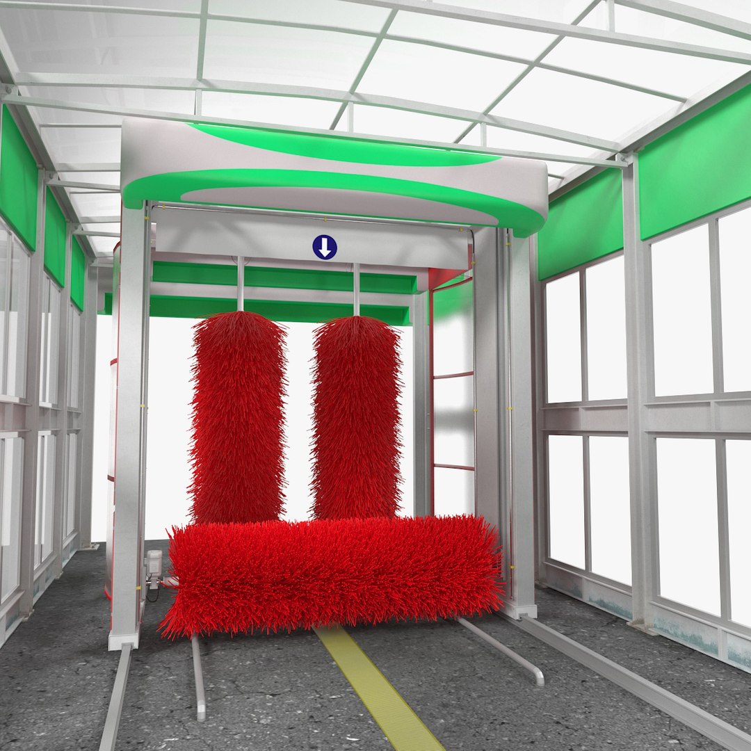 Automatic Vehicle Wash System Generic Rigged 3D model preview