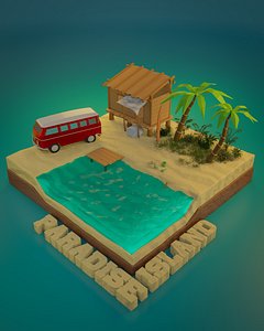 tropical island 3D