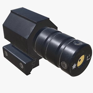 Tactical Red Dot Laser Low-poly 3D model