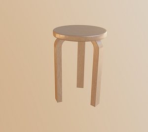 3D yellow stool