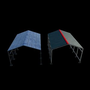 Industrial roof 3D model 3D model
