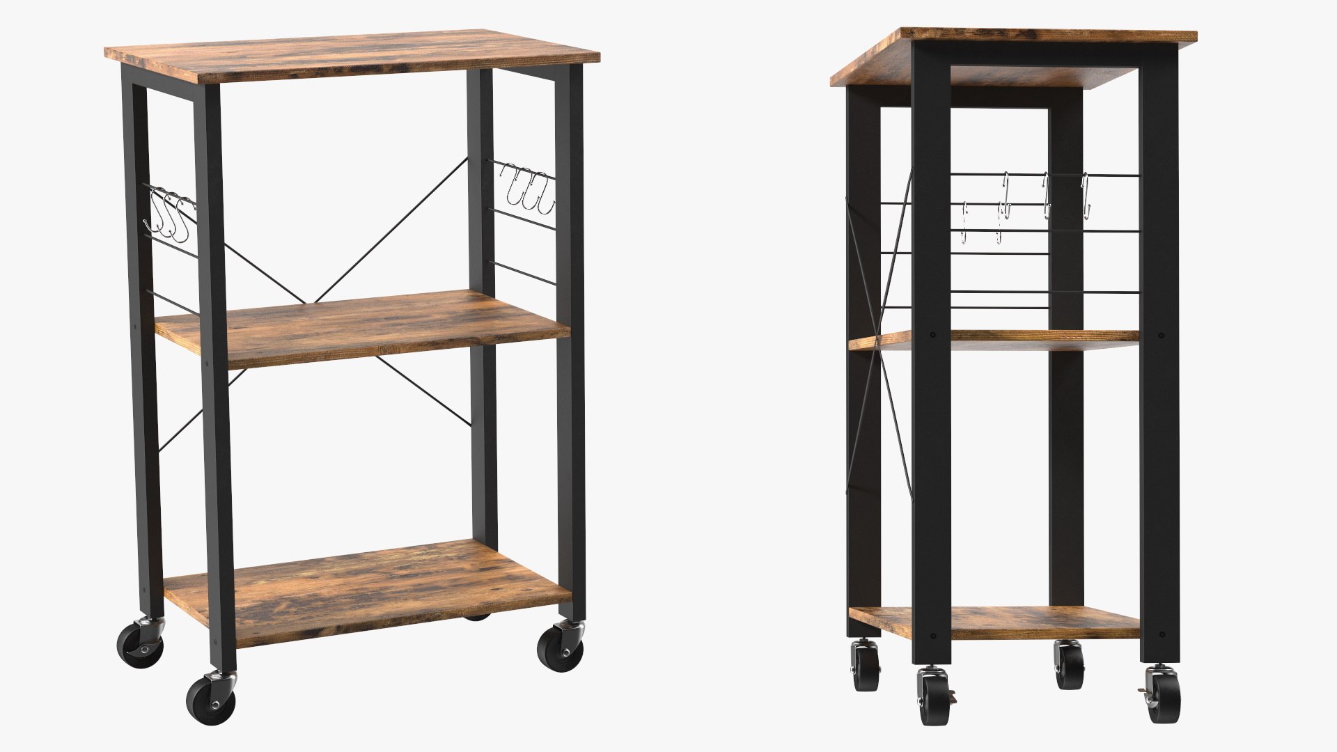 Drew Wood Kitchen Cart 3D Model - TurboSquid 2137529