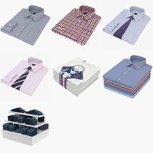 Folded Clothes Bundle Collection 3D model