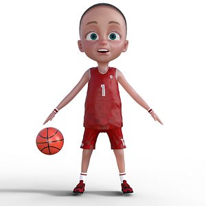 3D 3D Cartoon Basketball Player Boy model