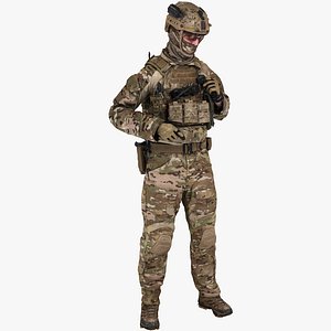 australian combat soldier 3D model