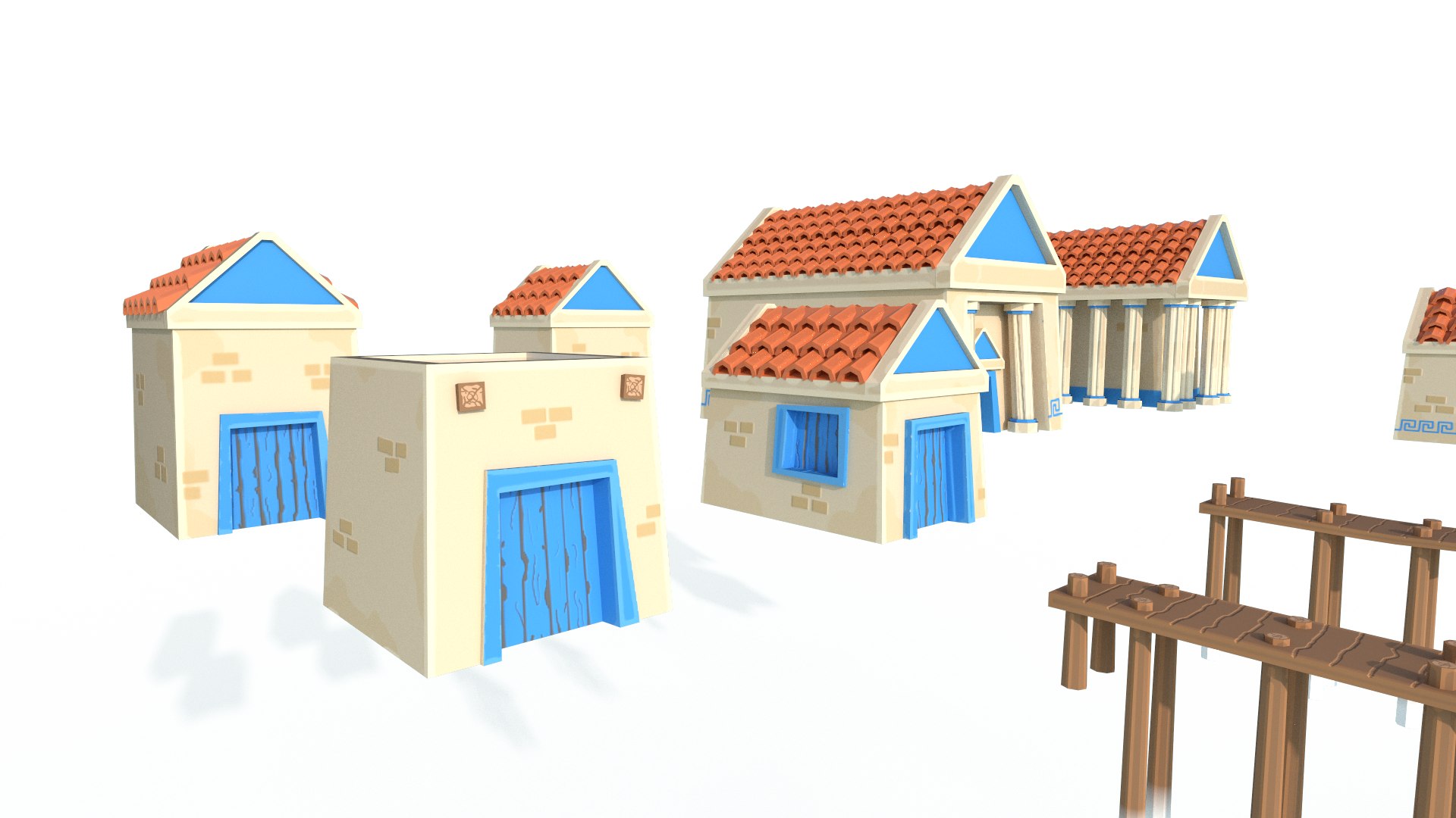 3D Ancient Greece Village model - TurboSquid 2068150