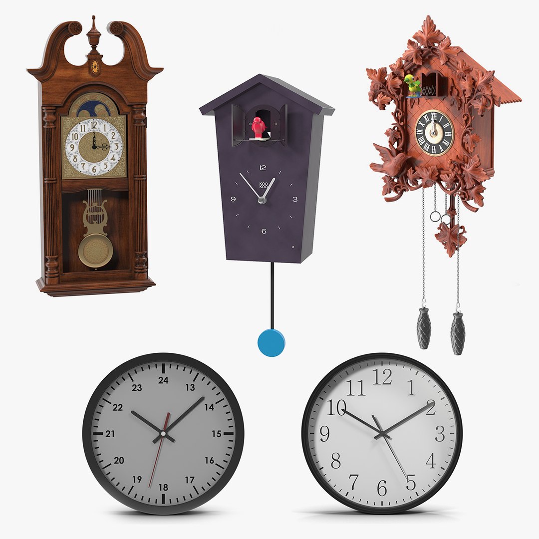Wall Clock Collection 3 3D model preview