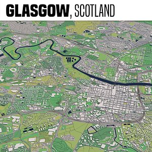 city glasgow scotland 3D