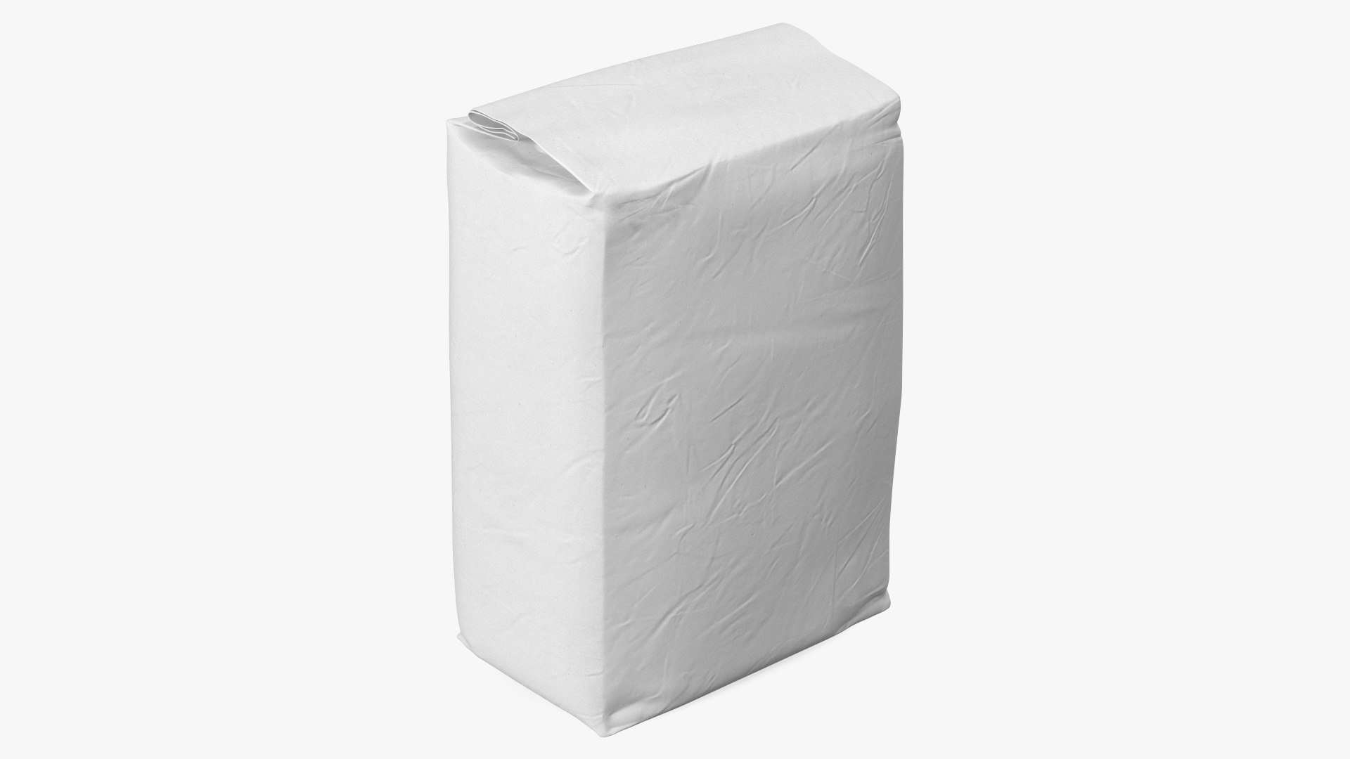 Flour White Paper Bag 5lb 3D model preview
