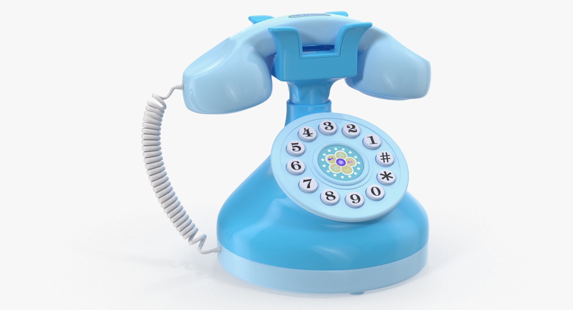 Kids Musical Phone Blue 3D Model 3D model preview