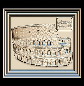 3D colosseum panno stl file model