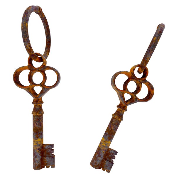 Rusty grungy key 3D model - TurboSquid 1986534
