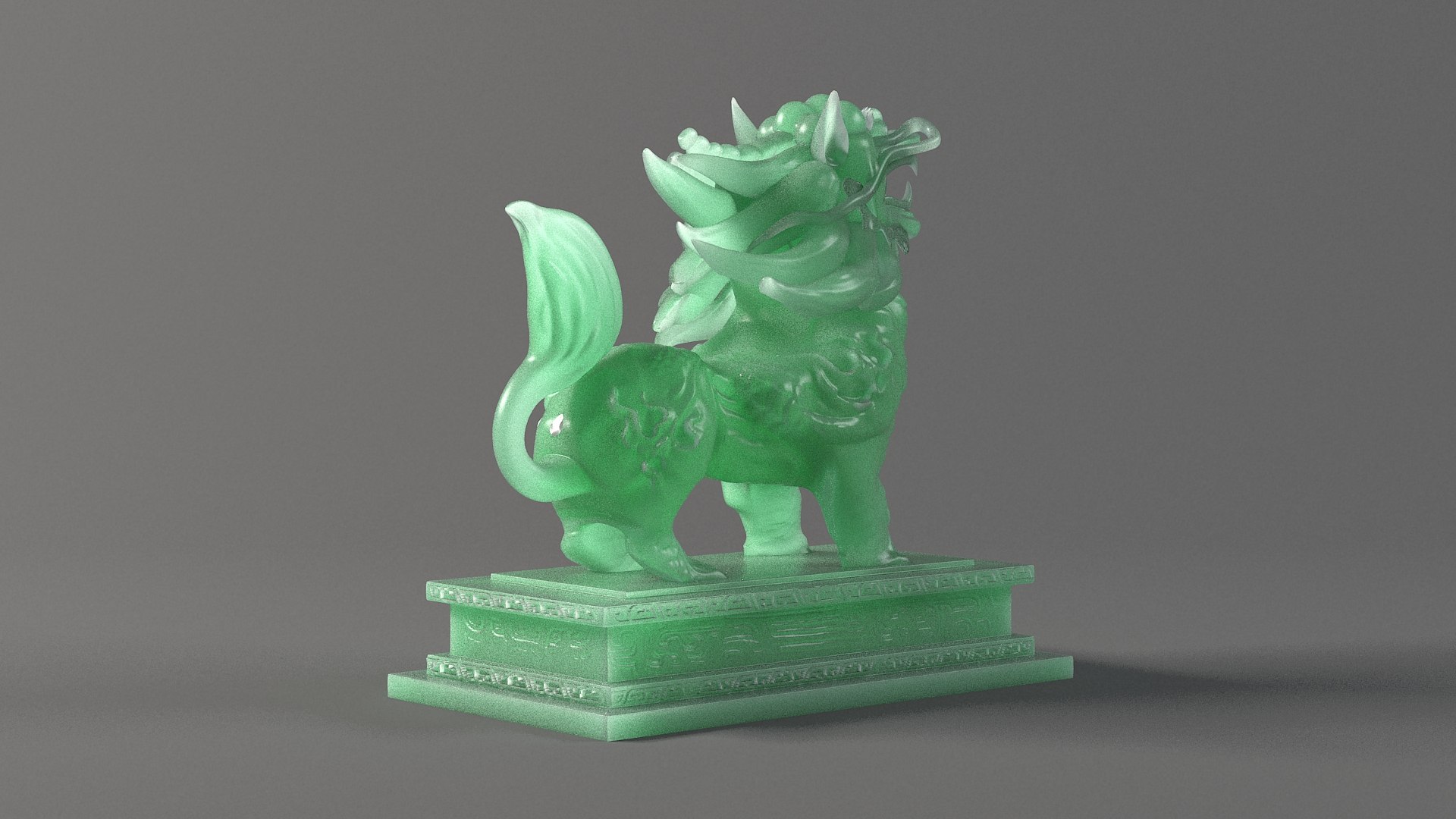 Carved Model Jade Seal Panlong Dragons 3D Model - TurboSquid 2242887