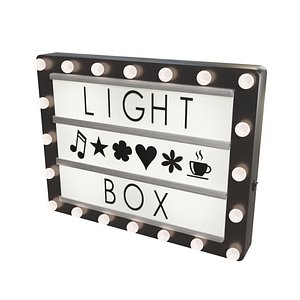 3D model Lightbox with Lamps