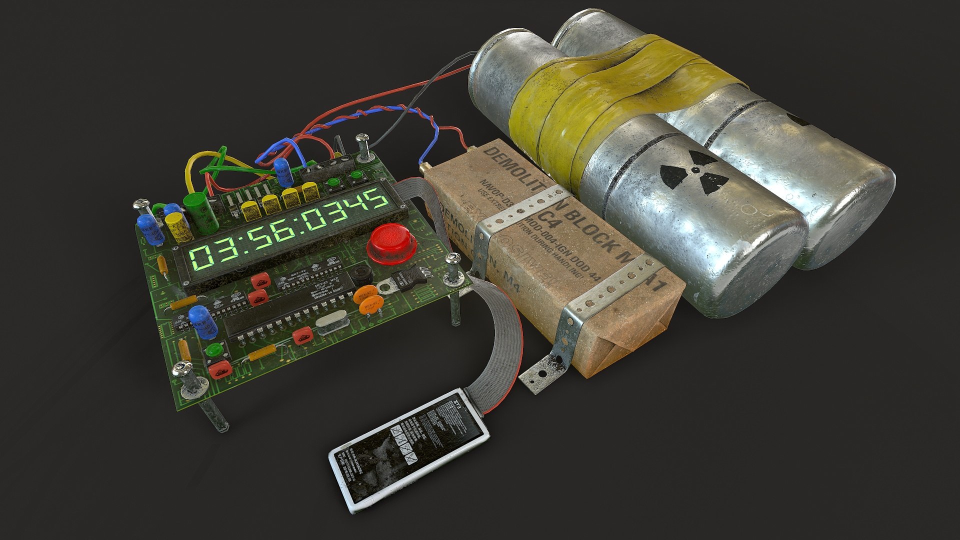 Timer Bomb 3d Model Turbosquid 2168290 Timer Bomb 3d Model Turbosquid 2168290