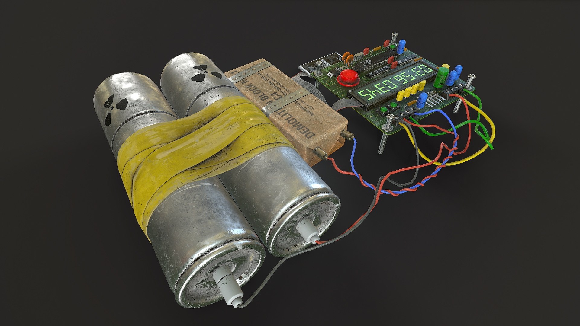 Timer Bomb 3D model - TurboSquid 2168290