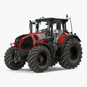 Tractor Muddy Rigged 3D model