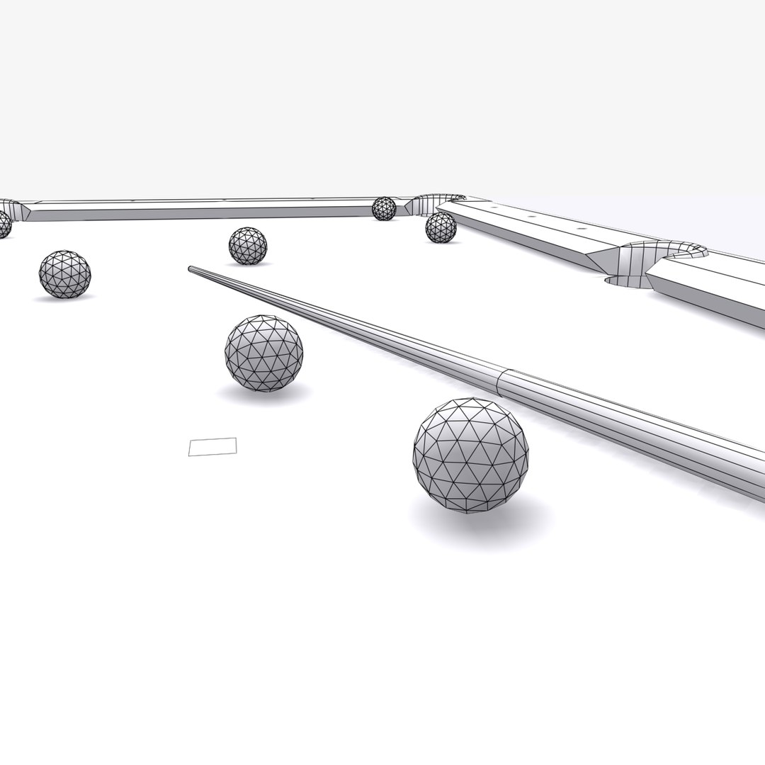 Arch Legged Pool Table 3d Model