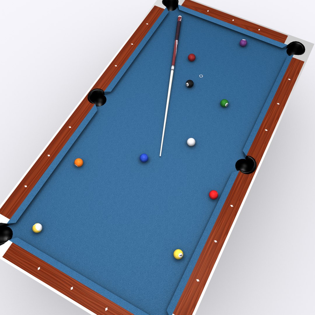Arch Legged Pool Table 3d Model