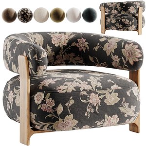 Granite Armchair By Kave Home 3D model