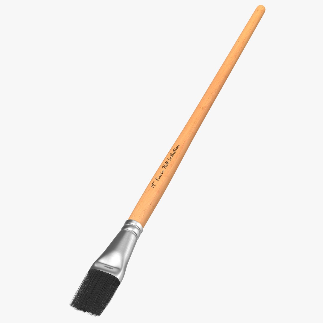 Paint Brush Flat 3D Model 3D model preview