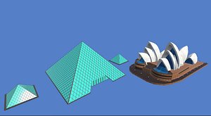 3D model Art Buildings Pack