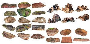 Madagascar Red Grey Rock Mega Pack - 27 Scanned HD Assets