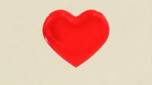 Animated Spinning Heart And Idle Heart Fully Textured Low-poly 3D model