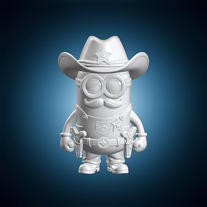 3D Sheriff Minion 3D Print Model Figurine model