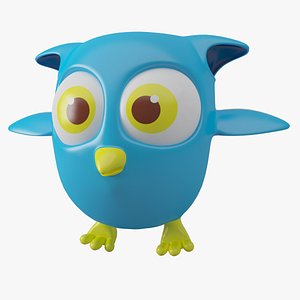 owl cartoon toon 3d 3ds