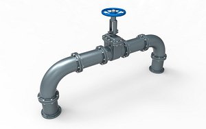Gate Valve And Pipes