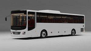 3D model MAN Lions Intercity Bus with interior