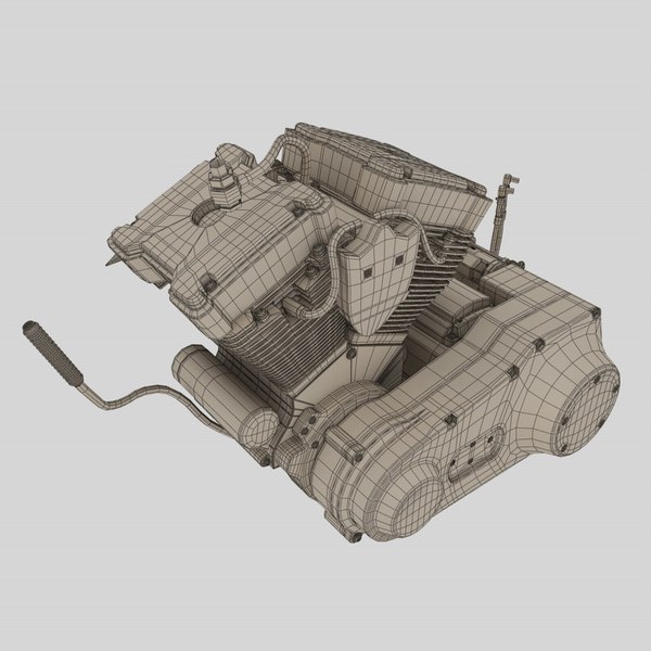 chopper bike 3d model