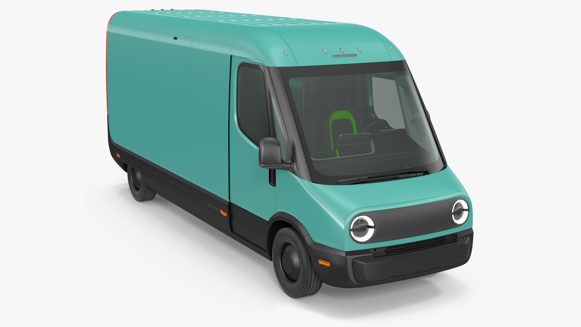 Electric Delivery Van Simple Interior 3D model preview
