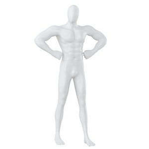 abstract fitness mannequin muscles 3D model