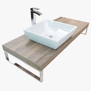 bathroom plate washbasin 3D model