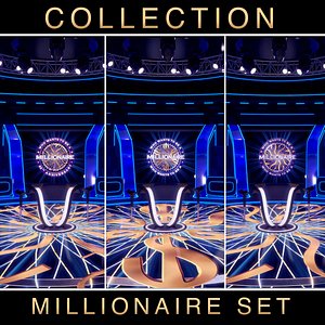 3D Millionaire TV Studio Modern Set Collecion model