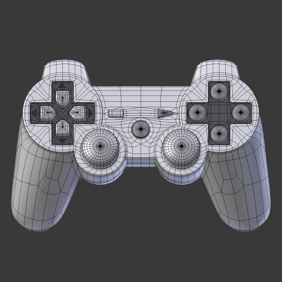 ps3 joystick 3d model