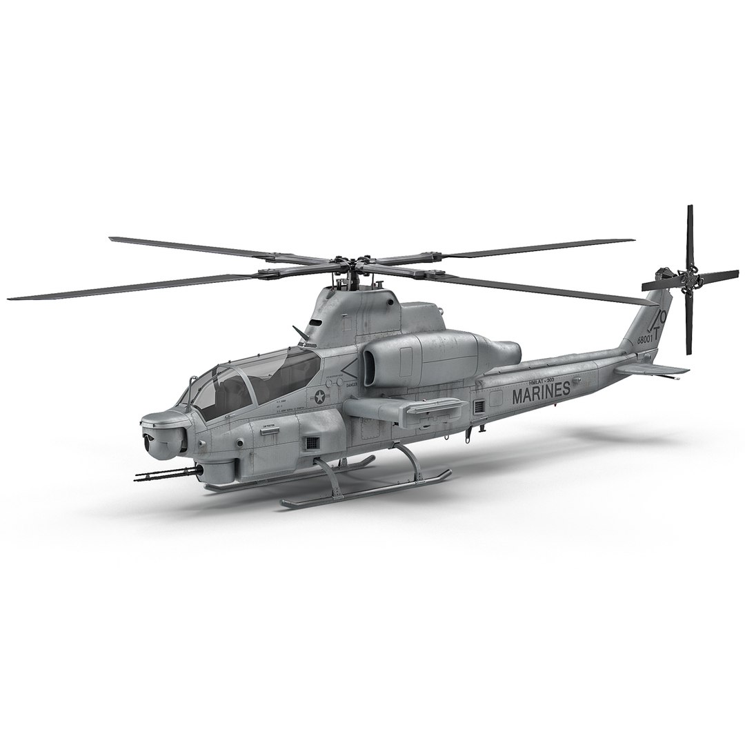 Attack Helicopter Bell AH 1Z Viper 2 3D model preview