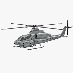attack helicopter bell ah 3d model