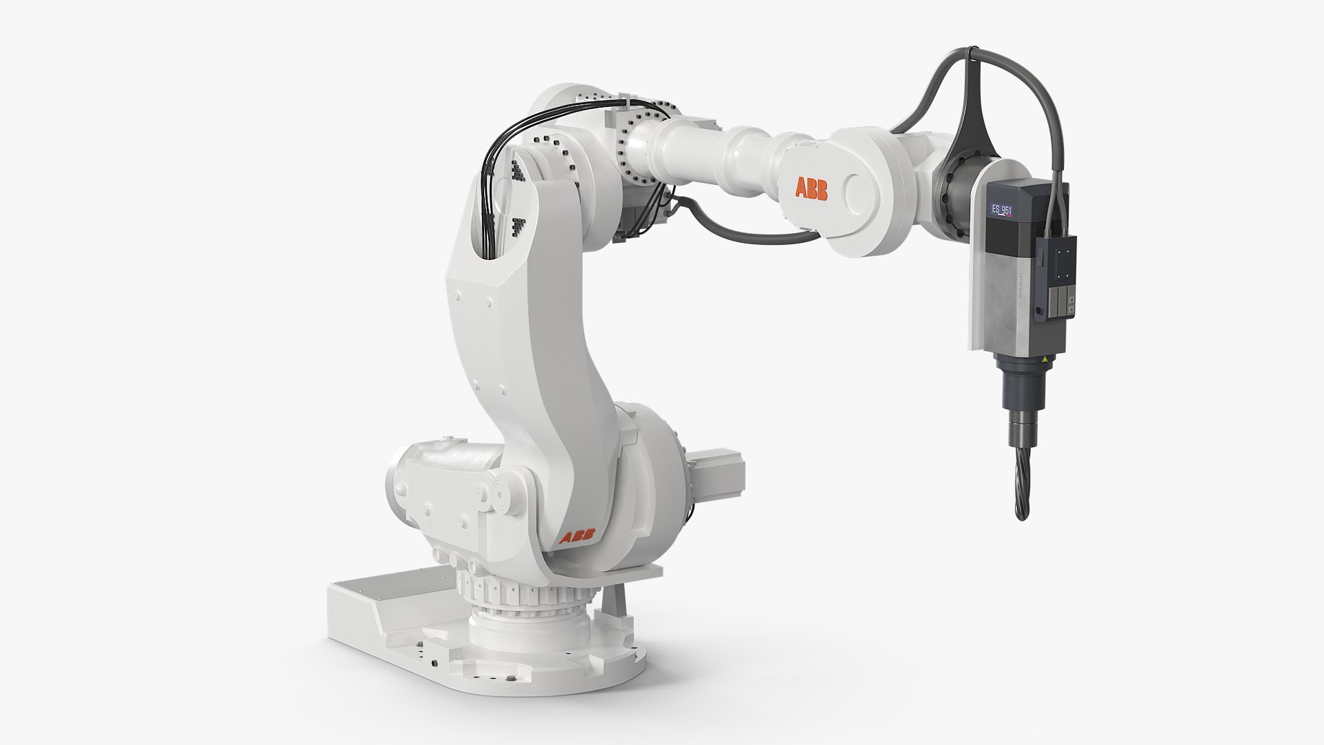ABB IRB 7600 with Drilling Tool White 3D model preview