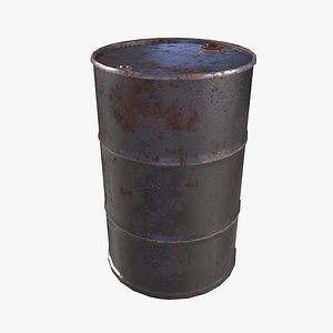 3D Steel Rust Barrel model