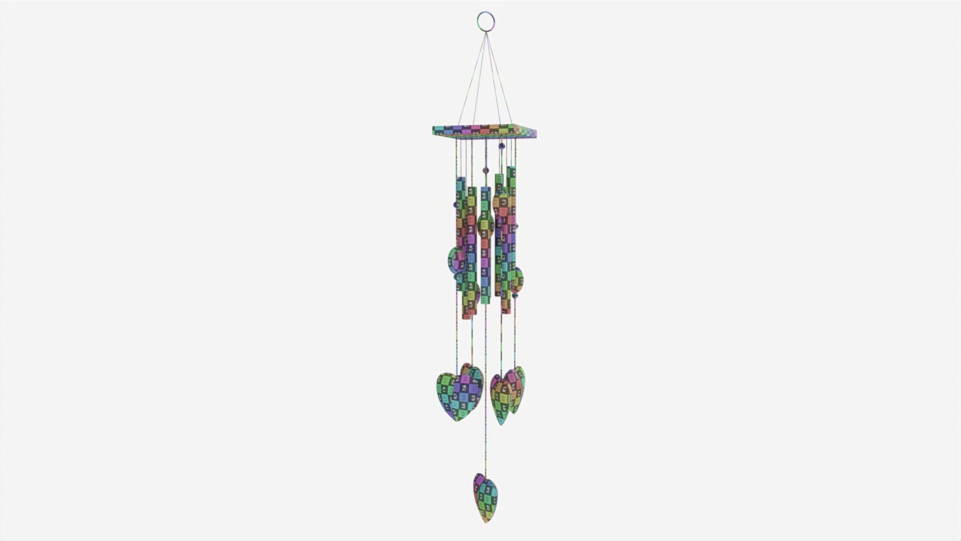 Metal Tube Wind Chimes Feng Shui Model TurboSquid 2055089
